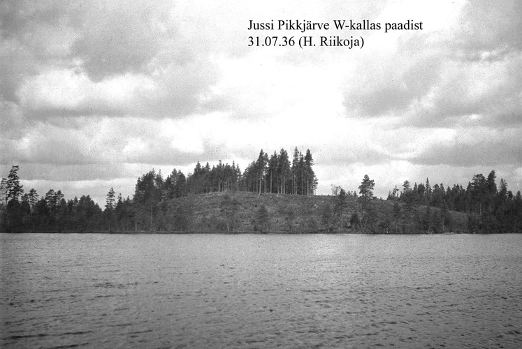 Maakond: Harjumaa Veekogu nimi: Jussi Pikkjärv Pildistamise aeg: 31. juuli 1936 Pildistaja: H. Riikoja Pildistamise koht: W kallas paadist Asimuut: