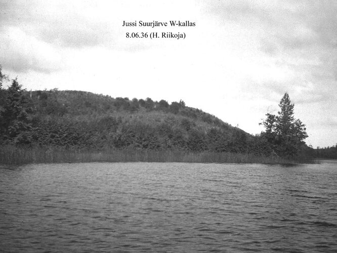 Maakond: Harjumaa Veekogu nimi: Jussi Suurjärv Pildistamise aeg: 8. juuni 1936 Pildistaja: H. Riikoja Pildistamise koht: W kallas Asimuut: