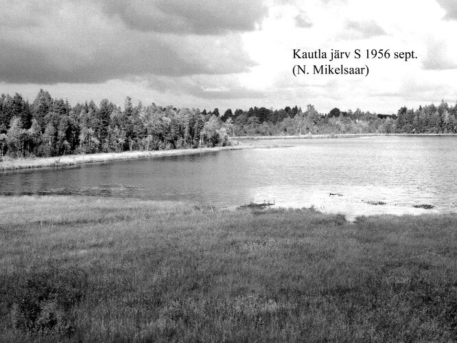 Maakond: Harjumaa Veekogu nimi: Kautla Saarejärv Pildistamise aeg: september 1956 Pildistaja: N. Mikelsaar Pildistamise koht: S kaldalt Asimuut: