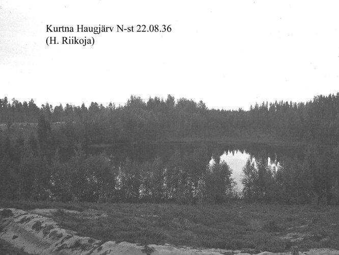 Maakond: Ida-Virumaa Veekogu nimi: Kurtna Haugjärv Pildistamise aeg: 22. august 1936 Pildistaja: H. Riikoja Pildistamise koht: N-st Asimuut: S