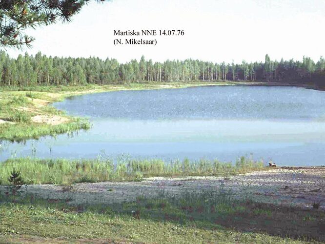 Maakond: Ida-Virumaa Veekogu nimi: Martiska järv Pildistamise aeg: 14. juuli 1976 Pildistaja: N. Mikelsaar Pildistamise koht: teadmata Asimuut: SSW