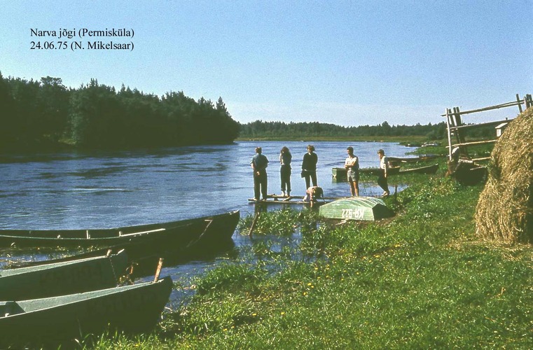 Maakond: Ida-Virumaa Veekogu nimi: Narva jõgi Pildistamise aeg: 24. juuni 1975 Pildistaja: N. Mikelsaar Pildistamise koht: Permisk Asimuut: S