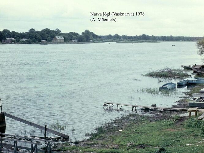 Maakond: Ida-Virumaa Veekogu nimi: Narva jõgi Pildistamise aeg: 1978 Pildistaja: A. Mäemets Pildistamise koht: Vasknarva Asimuut: SE