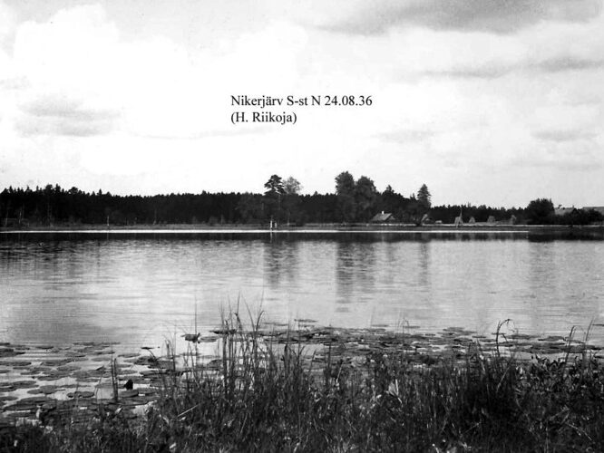 Maakond: Harjumaa Veekogu nimi: Nikerjärv Pildistamise aeg: 24. august 1936 Pildistaja: H. Riikoja Pildistamise koht: S kaldalt Asimuut: N