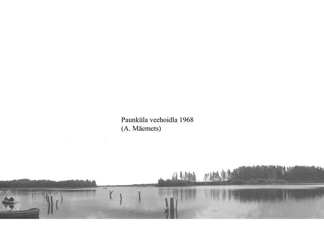 Maakond: Harjumaa Veekogu nimi: Paunküla veehoidla Pildistamise aeg: 1968 Pildistaja: A. Mäemets Pildistamise koht: teadmata Asimuut: