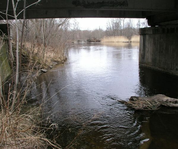 Maakond: Harjumaa Veekogu nimi: Vasalemma jõgi Pildistamise aeg: 20. aprill 2006 Pildistaja: H. Timm Pildistamise koht: Vanaveski sild Asimuut: