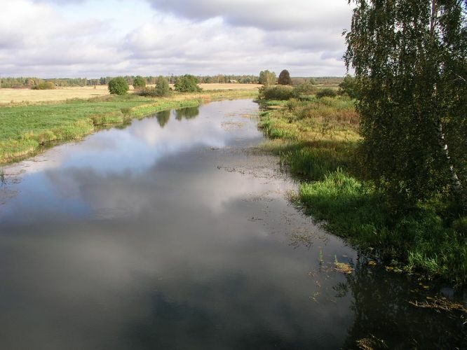 Maakond: Tartumaa Veekogu nimi: Ahja jõgi Pildistamise aeg: 23. september 2007 Pildistaja: H. Timm Pildistamise koht: Lääniste sillalt Asimuut: