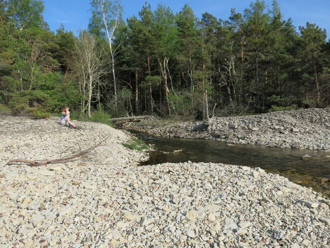 Maakond: Saaremaa Veekogu nimi: Kaanda jõgi Pildistamise aeg: 22. mai 2014 Pildistaja: H. Timm Pildistamise koht: suue Asimuut: