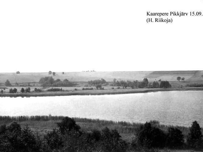 Maakond: Jõgevamaa Veekogu nimi: Kaarepere Pikkjärv Pildistamise aeg: 15. september 1939 Pildistaja: H. Riikoja Pildistamise koht: SE osa Asimuut: SW