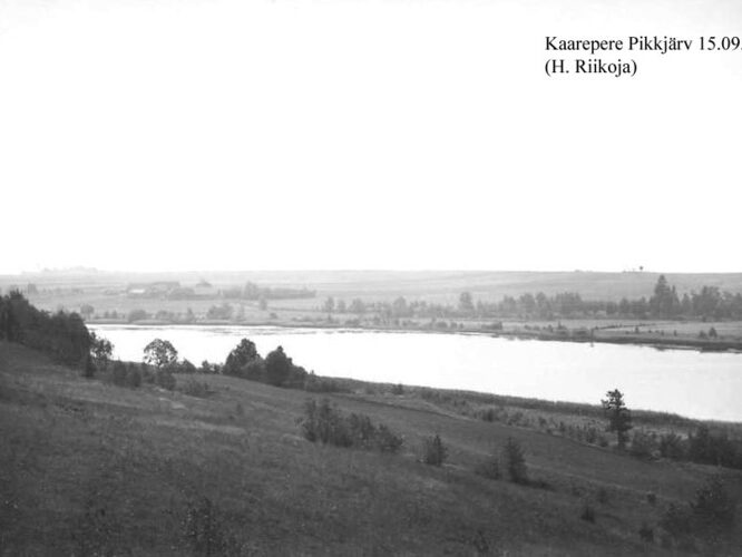 Maakond: Jõgevamaa Veekogu nimi: Kaarepere Pikkjärv Pildistamise aeg: 15. september 1939 Pildistaja: H. Riikoja Pildistamise koht: SE osa Asimuut: SSE