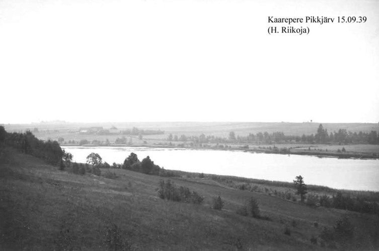 Maakond: Jõgevamaa Veekogu nimi: Kaarepere Pikkjärv Pildistamise aeg: 15. september 1939 Pildistaja: H. Riikoja Pildistamise koht: SE osa Asimuut: SSE