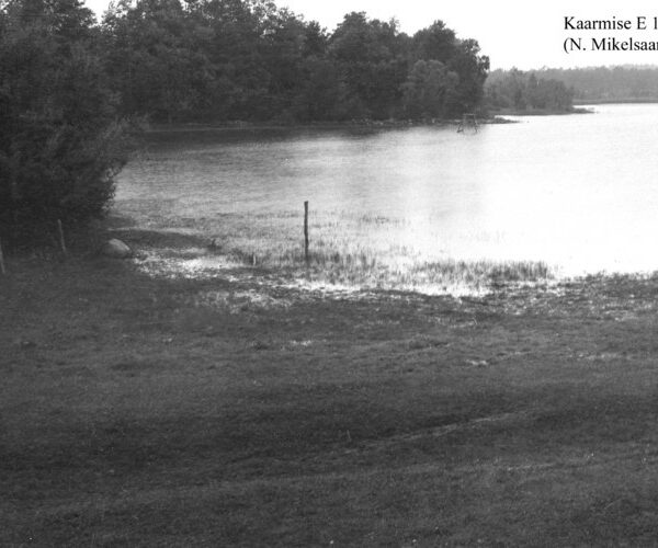 Maakond: Saaremaa Veekogu nimi: Kaarmise järv Pildistamise aeg: august 1954 Pildistaja: N. Mikelsaar Pildistamise koht: E kaldalt Asimuut: W