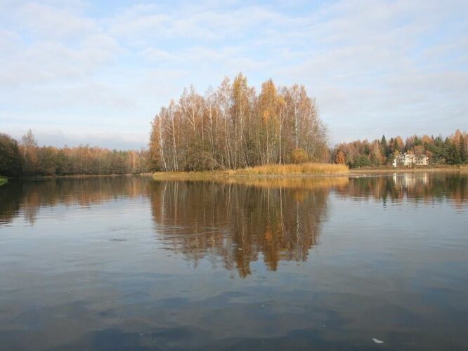 Maakond: Ida-Virumaa Veekogu nimi: Narva jõgi Pildistamise aeg: 25. oktoober 2007 Pildistaja: H. Timm Pildistamise koht: Permisküla saar vasakul, ees Vene poolsaar, kõrval Vene maja Asimuut: