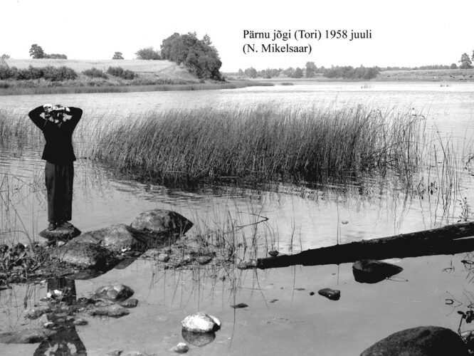 Maakond: Pärnumaa Veekogu nimi: Pärnu jõgi Pildistamise aeg: juuli 1958 Pildistaja: N. Mikelsaar Pildistamise koht: Tori Asimuut: