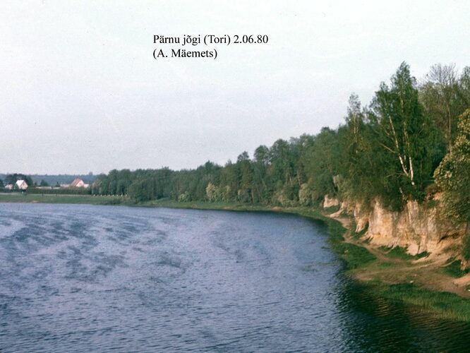 Maakond: Pärnumaa Veekogu nimi: Pärnu jõgi Pildistamise aeg: 2. juuni 1980 Pildistaja: A. Mäemets Pildistamise koht: Tori Asimuut: