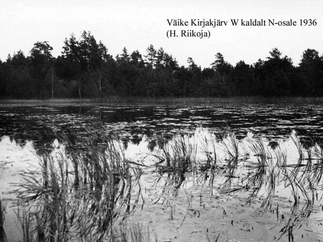 Maakond: Ida-Virumaa Veekogu nimi: Peen-Kirjakjärv Pildistamise aeg: 1936 Pildistaja: H. Riikoja Pildistamise koht: W-kaldalt N-osale Asimuut: