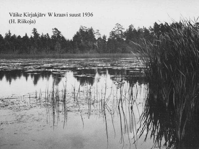 Maakond: Ida-Virumaa Veekogu nimi: Peen-Kirjakjärv Pildistamise aeg: 1936 Pildistaja: H. Riikoja Pildistamise koht: W-kraavi suust Asimuut: