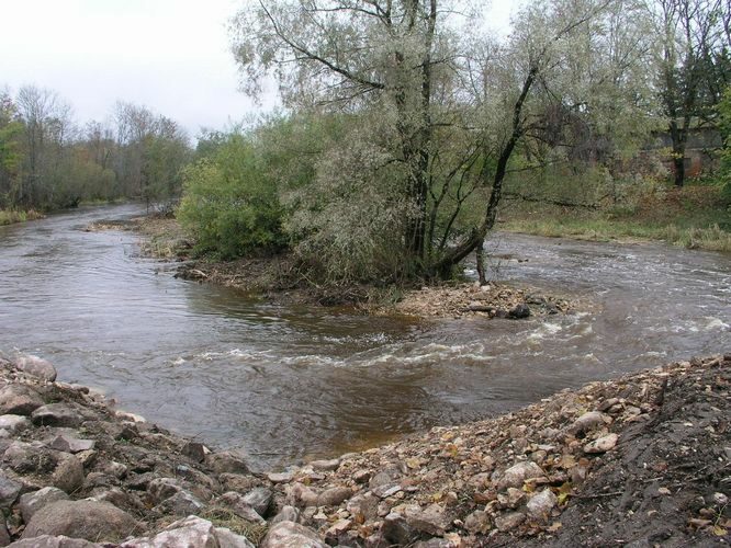 Maakond: Jõgevamaa Veekogu nimi: Põltsamaa jõgi Pildistamise aeg: 16. oktoober 2007 Pildistaja: H. Timm Pildistamise koht: allpool Väike-Kamari paisjärve Asimuut: