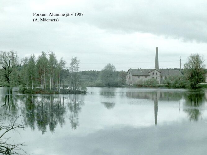 Maakond: Lääne-Virumaa Veekogu nimi: Porkuni Alumine järv Pildistamise aeg: 1988 Pildistaja: A. Mäemets Pildistamise koht: teadmata Asimuut: