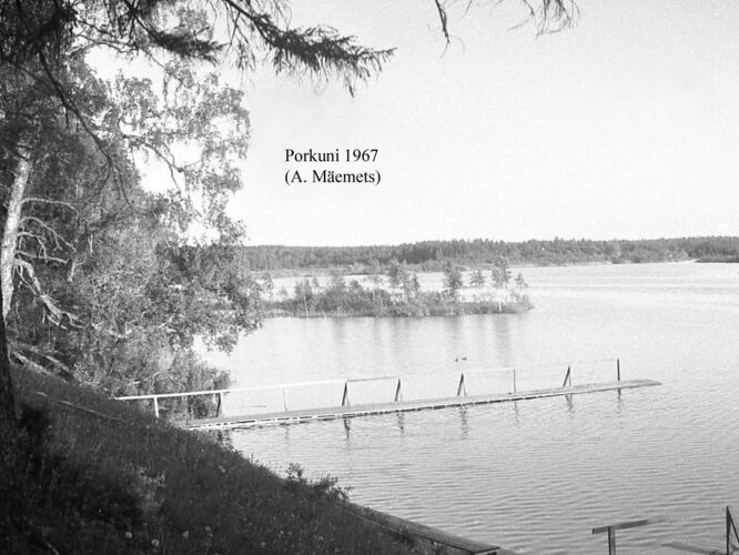 Maakond: Lääne-Virumaa Veekogu nimi: Porkuni järv Pildistamise aeg: 1967 Pildistaja: A. Mäemets Pildistamise koht: teadmata Asimuut: