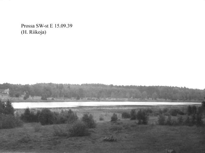 Maakond: Jõgevamaa Veekogu nimi: Prossa järv Pildistamise aeg: 15. september 1939 Pildistaja: H. Riikoja Pildistamise koht: SW kaldalt Asimuut: E