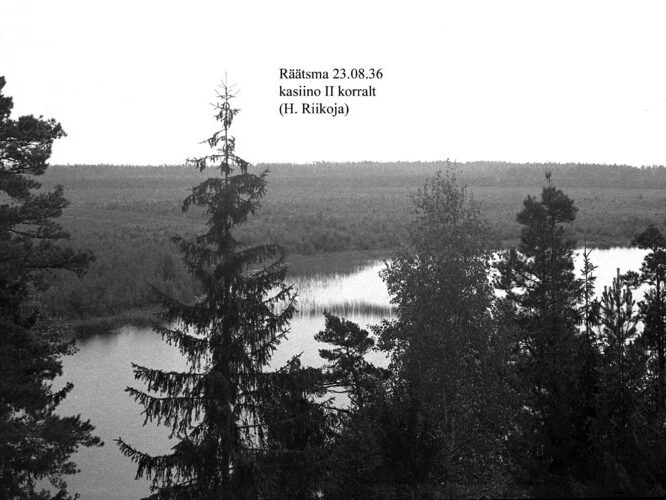 Maakond: Ida-Virumaa Veekogu nimi: Räätsma järv Pildistamise aeg: 23. august 1936 Pildistaja: H. Riikoja Pildistamise koht: kasiino II korruselt Asimuut: N?