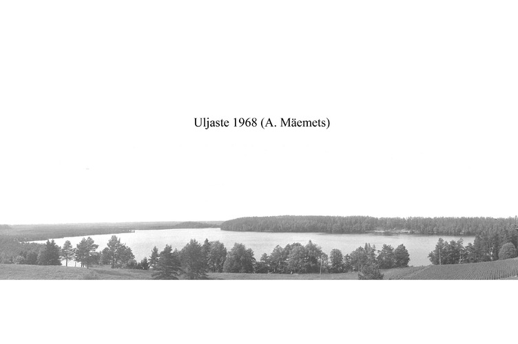 Maakond: Ida-Virumaa Veekogu nimi: Uljaste järv Pildistamise aeg: 1968 Pildistaja: A. Mäemets Pildistamise koht: E-kallas, oosilt Asimuut: WNW