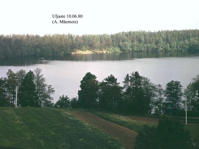 Maakond: Ida-Virumaa Veekogu nimi: Uljaste järv Pildistamise aeg: 10. juuni 1980 Pildistaja: A. Mäemets Pildistamise koht: NE-kallas, oosilt Asimuut: SW