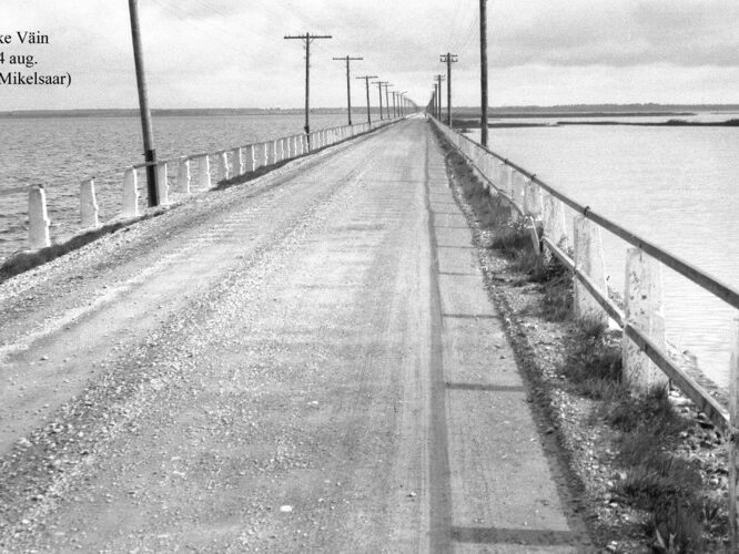 Maakond: Saaremaa Veekogu nimi: Väike Väin Pildistamise aeg: august 1954 Pildistaja: N. Mikelsaar Pildistamise koht: teadmata Asimuut: