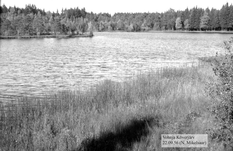 Maakond: Lääne-Virumaa Veekogu nimi: Vatku Kõverjärv Pildistamise aeg: 22. september 1956 Pildistaja: N. Mikelsaar Pildistamise koht: teadmata Asimuut: