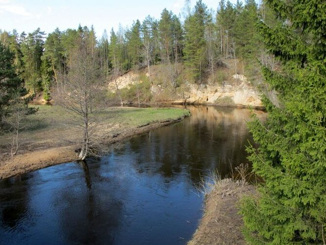 Maakond: Põlvamaa Veekogu nimi: Võhandu jõgi Pildistamise aeg: 3. mai 2011 Pildistaja: H. Timm Pildistamise koht: Reo Asimuut: