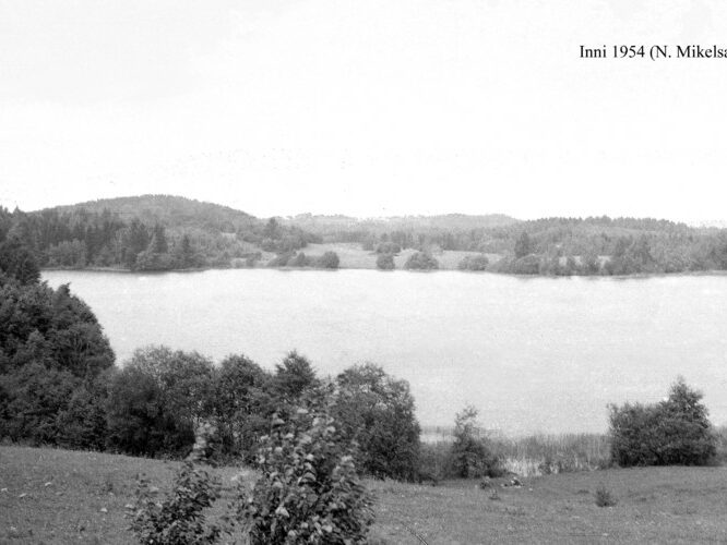 Maakond: Valgamaa Veekogu nimi: Inni järv Pildistamise aeg: 1954 Pildistaja: N. Mikelsaar Pildistamise koht: teadmata Asimuut: