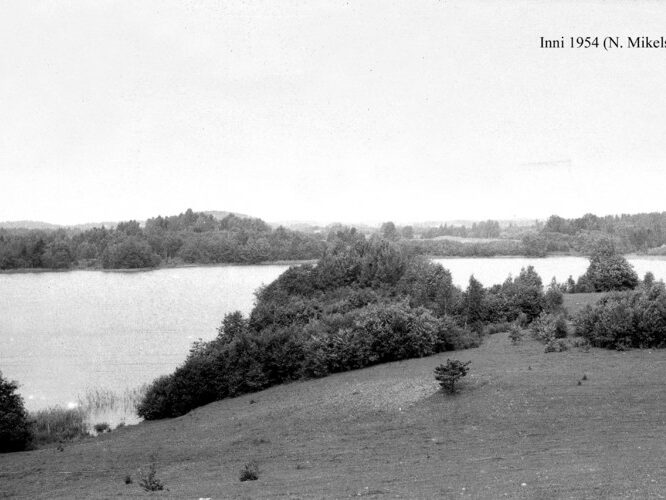 Maakond: Valgamaa Veekogu nimi: Inni järv Pildistamise aeg: 1954 Pildistaja: N. Mikelsaar Pildistamise koht: teadmata Asimuut: