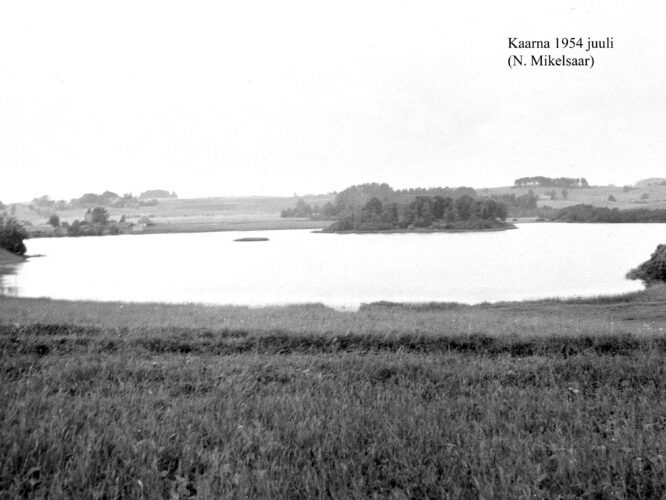 Maakond: Valgamaa Veekogu nimi: Kaarna järv Pildistamise aeg: 1954 Pildistaja: N. Mikelsar Pildistamise koht: teadmata Asimuut: