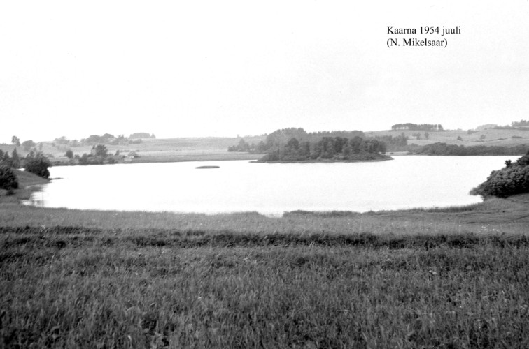 Maakond: Valgamaa Veekogu nimi: Kaarna järv Pildistamise aeg: 1954 Pildistaja: N. Mikelsar Pildistamise koht: teadmata Asimuut: