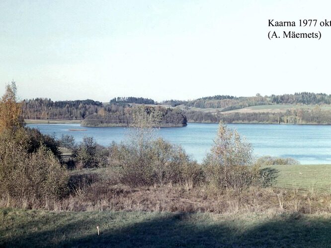 Maakond: Valgamaa Veekogu nimi: Kaarna järv Pildistamise aeg: oktoober 1977 Pildistaja: A. Mäemets Pildistamise koht: teadmata Asimuut: