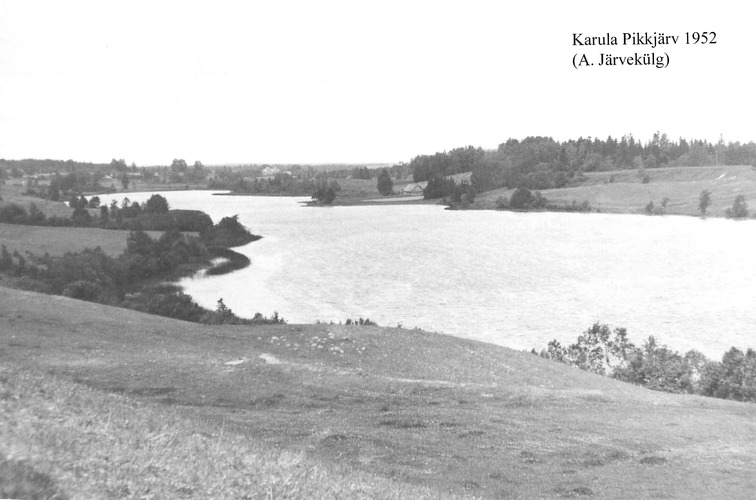 Maakond: Valgamaa Veekogu nimi: Karula Pikkjärv Pildistamise aeg: 1952 Pildistaja: A. Järvekülg Pildistamise koht: teadmata Asimuut: