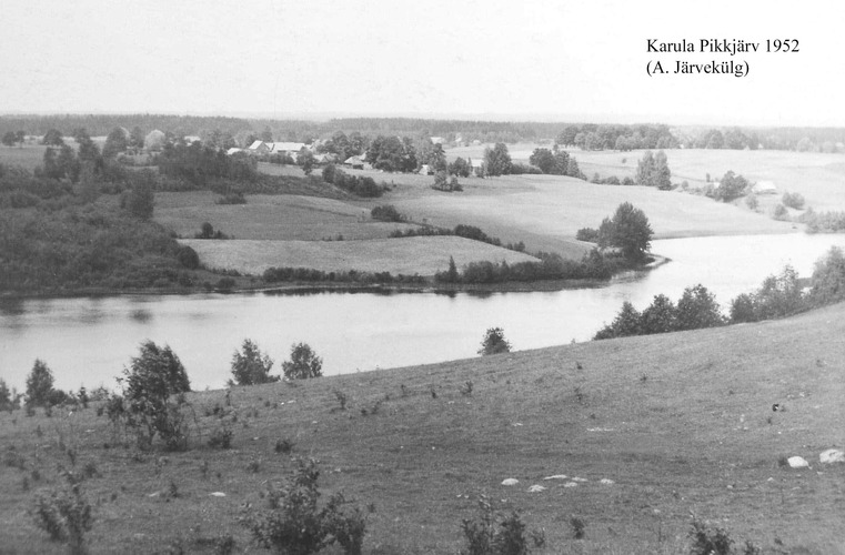 Maakond: Valgamaa Veekogu nimi: Karula Pikkjärv Pildistamise aeg: 1952 Pildistaja: A. Järvekülg Pildistamise koht: teadmata Asimuut: