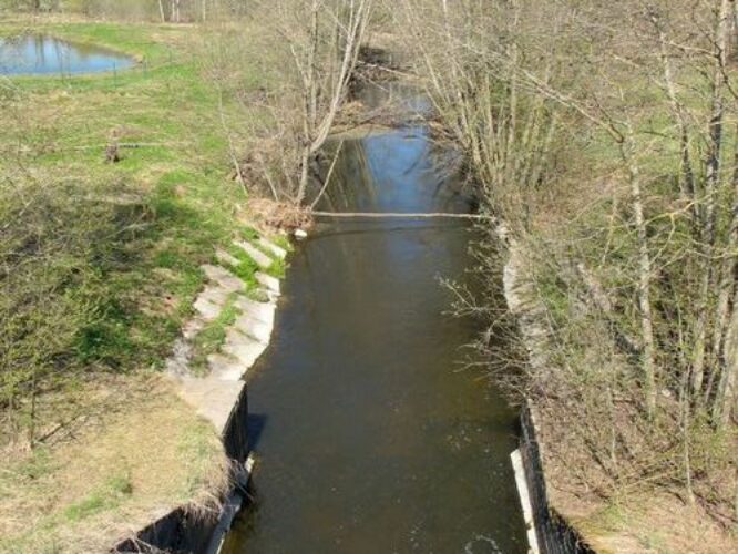 Maakond: Tartumaa Veekogu nimi: Kavilda jõgi Pildistamise aeg: 5. mai 2011 Pildistaja: H. Timm Pildistamise koht: Kentsi paisu all Asimuut: