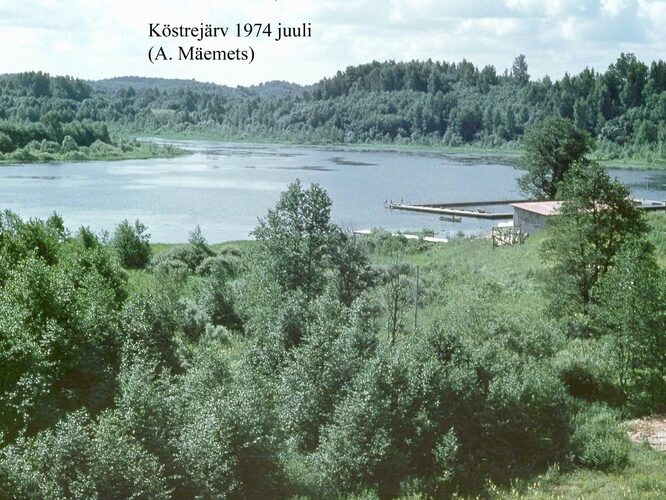 Maakond: Valgamaa Veekogu nimi: Köstrijärv Pildistamise aeg: juuli 1974 Pildistaja: A. Mäemets Pildistamise koht: N kaldalt Asimuut: S