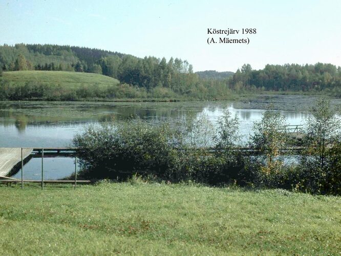 Maakond: Valgamaa Veekogu nimi: Köstrijärv Pildistamise aeg: 1988 Pildistaja: A. Mäemets Pildistamise koht: NW kaldalt Asimuut: SE