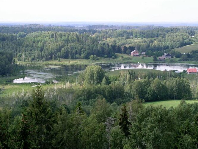 Maakond: Valgamaa Veekogu nimi: Köstrejärv Pildistamise aeg: august 2006 Pildistaja: H. Timm Pildistamise koht: Tornimäe tornist Asimuut: