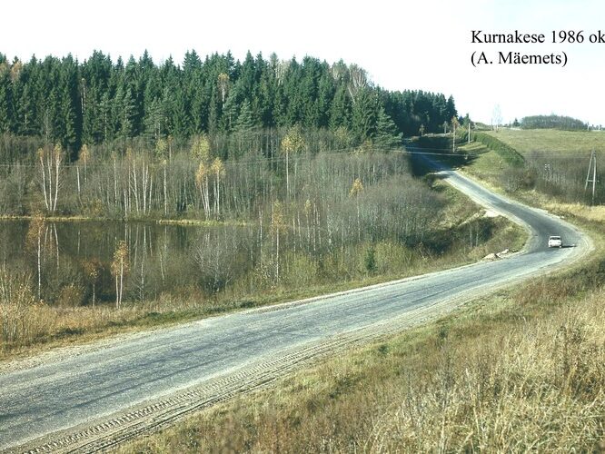 Maakond: Valgamaa Veekogu nimi: Kurnakese järv Pildistamise aeg: oktoober 1986 Pildistaja: A. Mäemets Pildistamise koht: NE kaldalt Asimuut: WNW