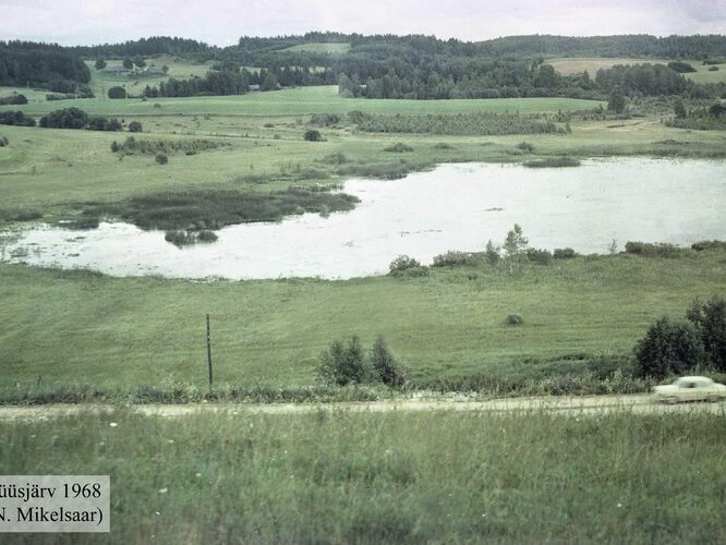 Maakond: Valgamaa Veekogu nimi: Lüüsjärv Pildistamise aeg: 1968 Pildistaja: N. Mikelsaar Pildistamise koht: WNW kaldalt Asimuut: ESE