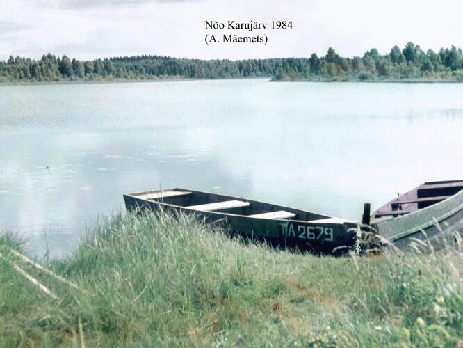 Maakond: Tartumaa Veekogu nimi: Nõo Karujärv Pildistamise aeg: 1984 Pildistaja: A. Mäemets Pildistamise koht: W otsast Asimuut: E