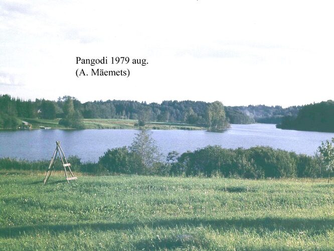 Maakond: Tartumaa Veekogu nimi: Pangodi järv Pildistamise aeg: august 1979 Pildistaja: A. Mäemets Pildistamise koht: teadmata Asimuut: