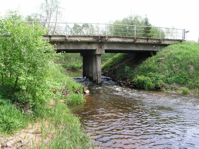 Maakond: Valgamaa Veekogu nimi: Purtsi jõgi Pildistamise aeg: mai 2005 Pildistaja: H. Timm Pildistamise koht: Puka tee sild Asimuut: