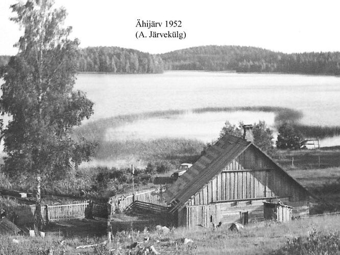 Maakond: Valgamaa Veekogu nimi: Ähijärv Pildistamise aeg: 1952 Pildistaja: A. Järvekülg Pildistamise koht: N kaldalt m Asimuut: SSE