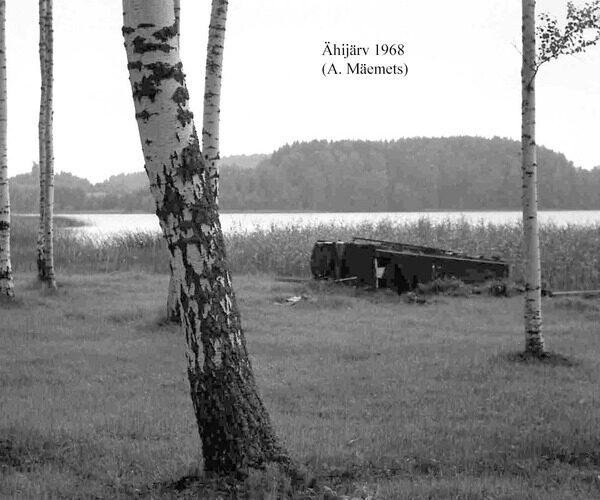 Maakond: Valgamaa Veekogu nimi: Ähijärv Pildistamise aeg: 1968 Pildistaja: A. Mäemets Pildistamise koht: NE poolsaarelt Asimuut: SSW
