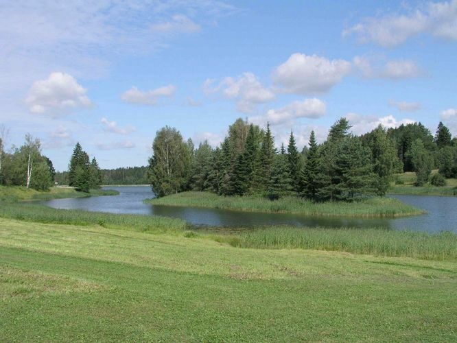 Maakond: Viljandimaa Veekogu nimi: Halliste jõgi Pildistamise aeg: 8. august 2003 Pildistaja: H. Timm Pildistamise koht: Karksi alumine paisjärv Asimuut: